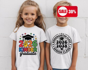 Kindergarten Graduate Shirt 2026, Klasse von 2038 Senior Grad Tee