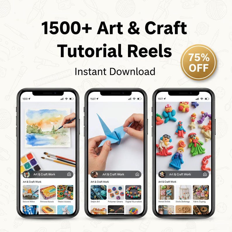 1500+ Art & Craft Tutorial Reels | DIY Video Pack (digital Download) - Etsy