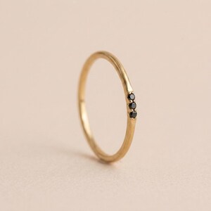 Personalized Birthstone Stackable Ring • Minimal Gold Vermeil Stacking Ring • Gift for Her • Mothers Day Gift • Handmade Jewelry