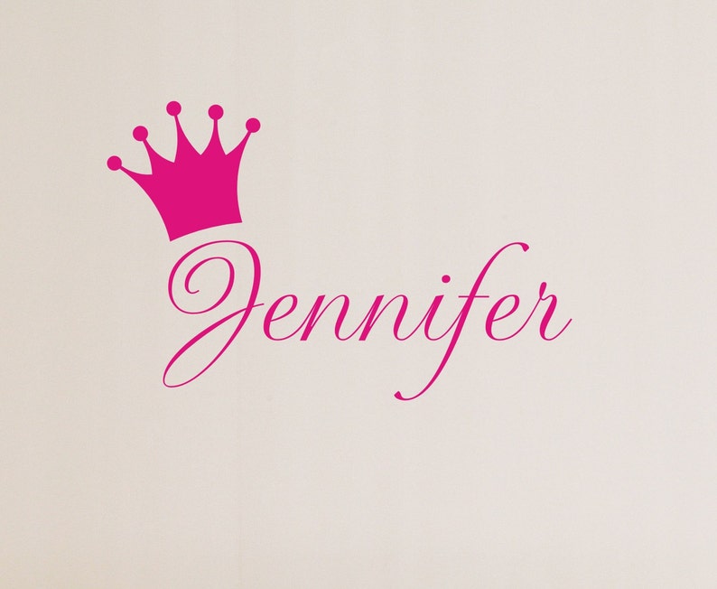 Personalized Princess wall decal removable sticker