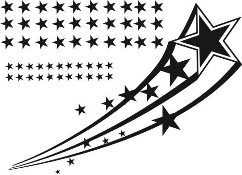 Shooting Stars wall decal removable sticker Etsy