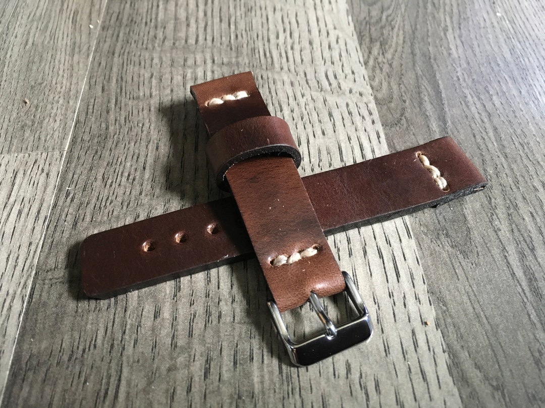 Sports Horween Leather Band, Horween Strap, Sports Finished Leather