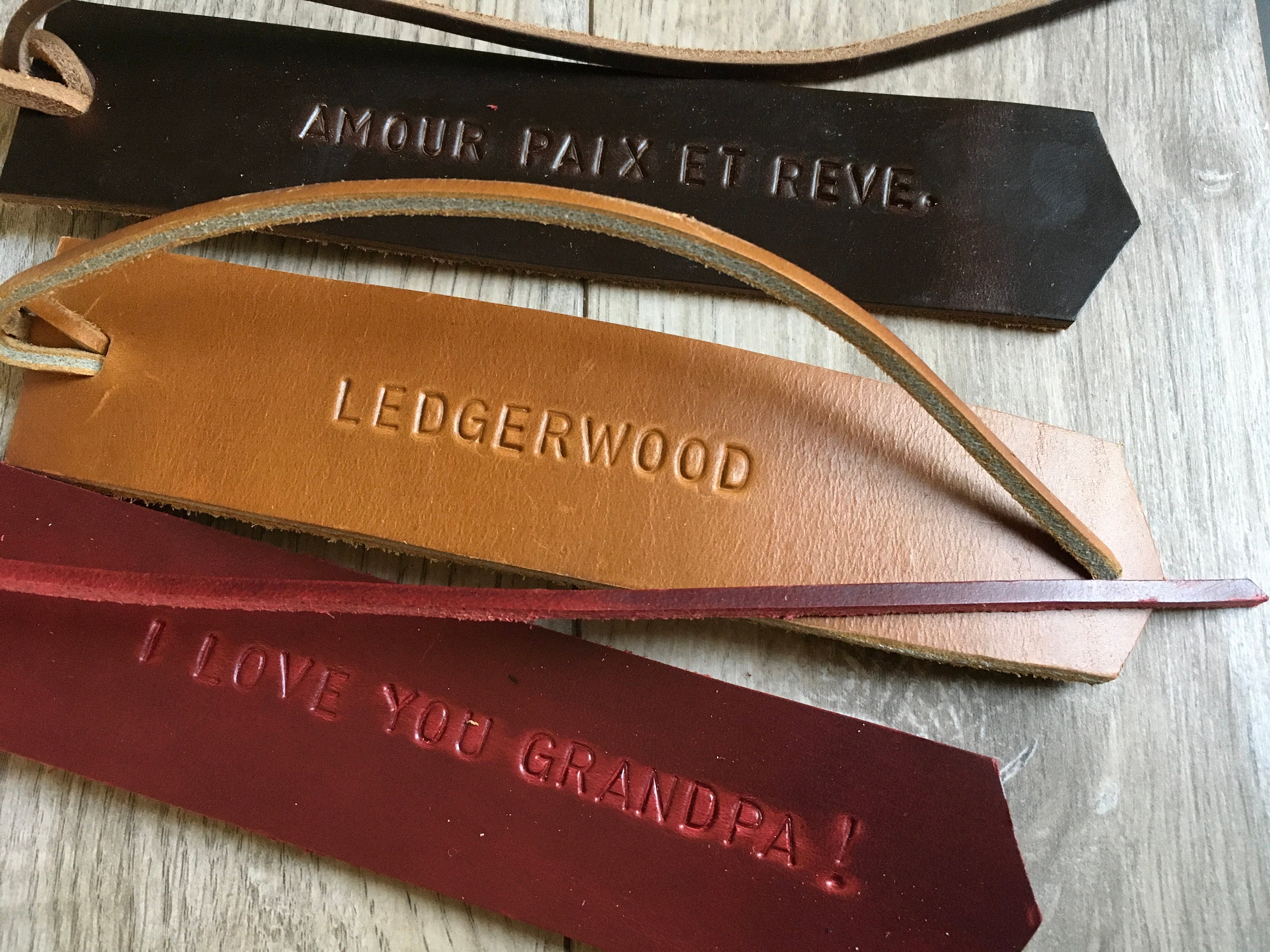 Brown Leather Bookmark Custom Made Bookmark Genuine Leather Etsy