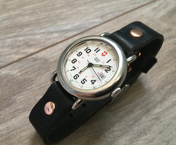 Horween leather top expedition watch