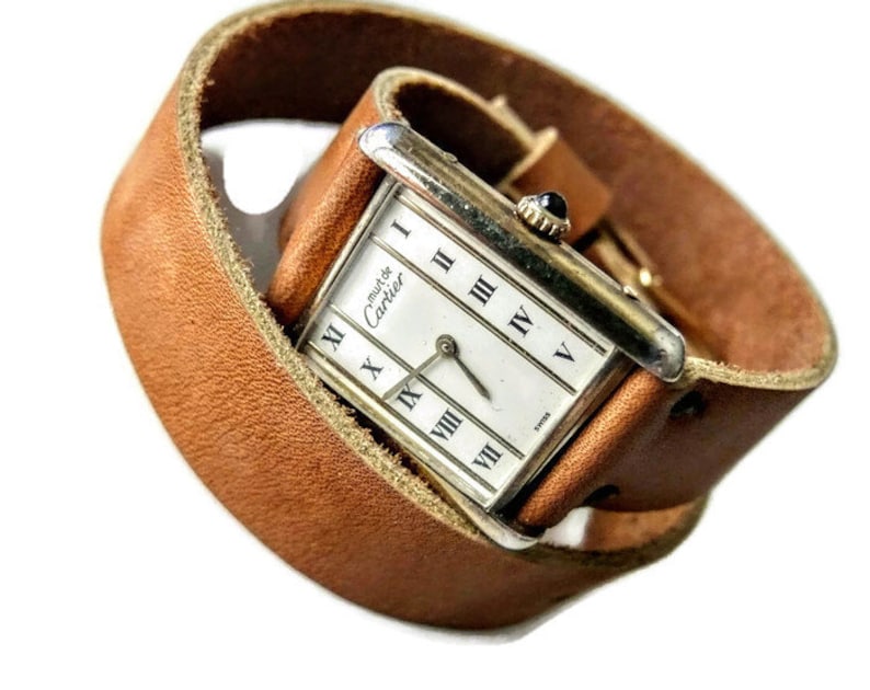 Double Wrap Wristwatch Strap Leather Band Wrist Watch Strap Etsy