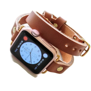 Apple Watch Band, Double Wrap band, leather watch band, Apple watch strap, band, apple band, double wrap band handmade