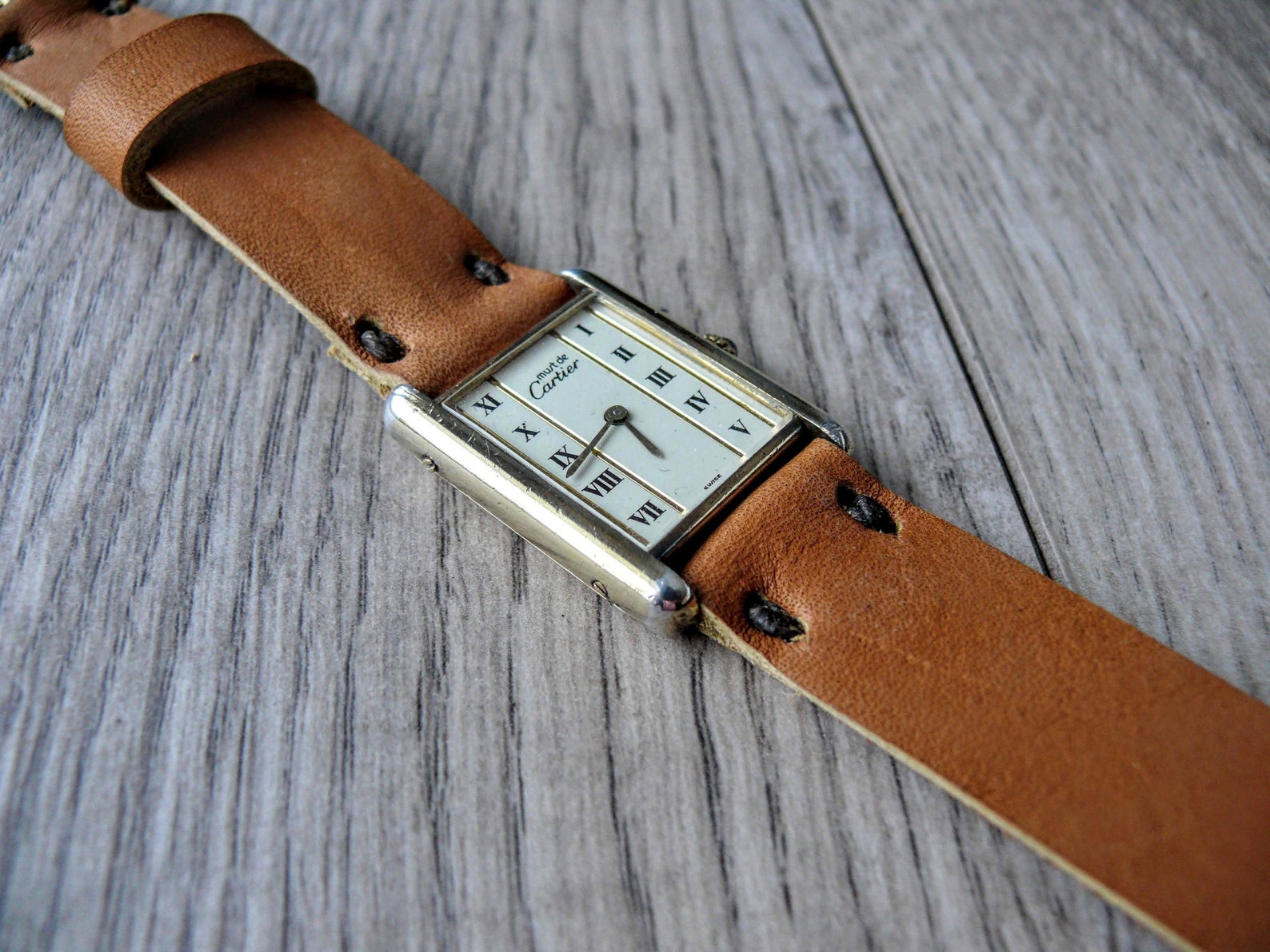 Double Wrap Wristwatch Strap Leather Band Wrist Watch Strap Etsy