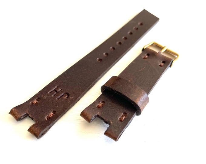 Custom Made Horween Chromexcel Brown Leather Band Notched