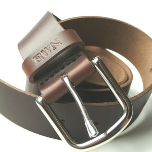 Handcrafted Men&#39;s Belt, Full grain handmade leather belt, 1.25 in Horween Chromexcel Leather, genuine leather belt, size 30 32 34 36 38 40