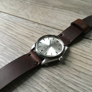 Artisan Made Dark Brown Leather Band, Leather Band 14mm 15mm 16mm 17mm 18mm 19mm 20mm 21mm 22mm 23mm 24mm Watch band, Artisan Handmade Band