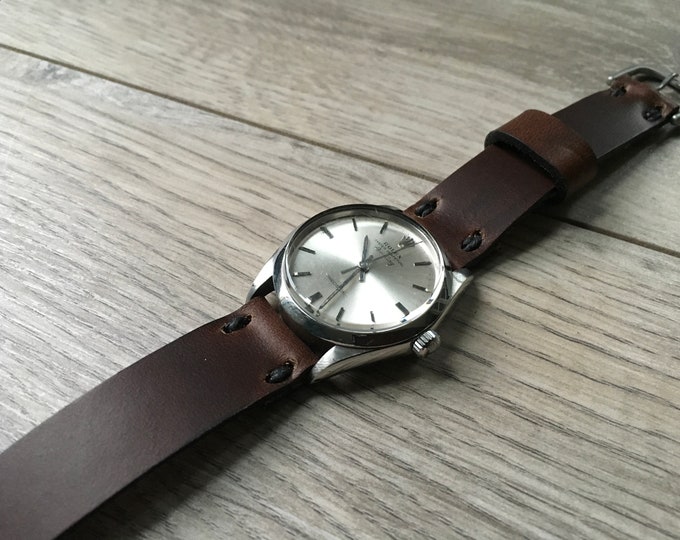Handmade Horween Chromexcel Dark Brown Leather Watch Band