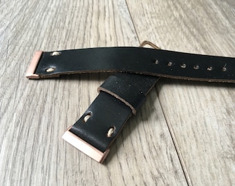 Correa de cuero Horween hecha a mano para Fitbit Sense/Versa 3