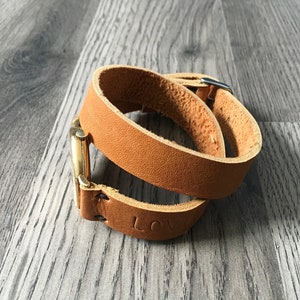 Genuine Leather band, double wrap band, watch strap, genuine leather band, brown watch band, watch band 12mm 14mm 16mm 18mm 20mm 22mm