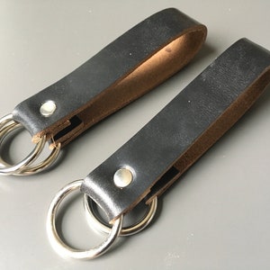 Handgefertigte Leder Vorhang Raffhalter: Horween Chromexcel, 2-er Set