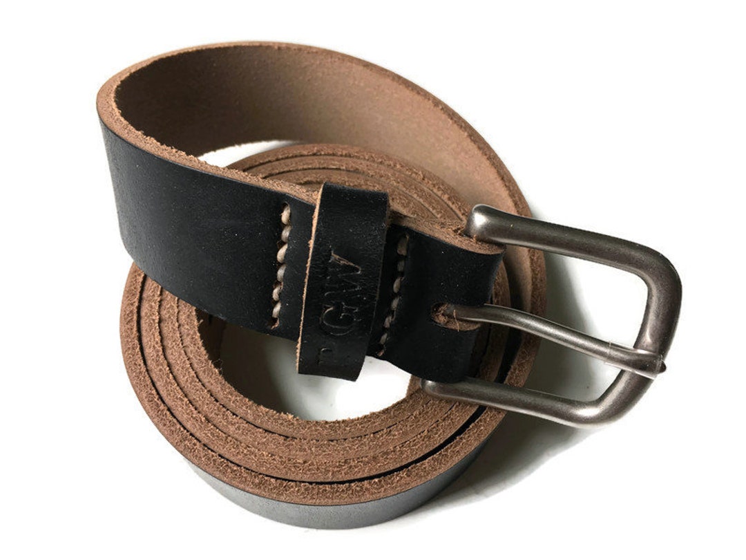 Graduation Gift Leather Belt 1.25 Inch Horween Black Belt - Etsy