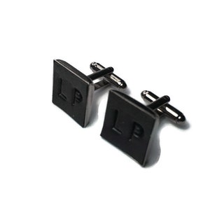 Personalized Cufflinks, Custom made leather cufflinks, rectangular cufflinks, men&#39;s gift, leather gift, custom gift, gift for him