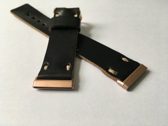 Noir Double Enveloppe Cuir Souple Bracelet pour Fitbit Versa 2