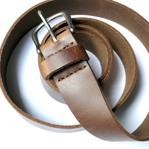 Leather Belt, Full grain handcrafted belt, Brown Horween Chromexcel Leather, genuine leather belt, size 30 32 34 36 38 40