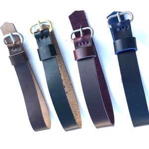 Handmade Horween Leather Watch Strap: Single Pass Vintage Style