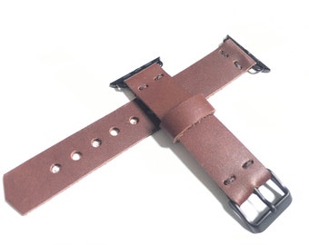 Leather Band, Series 8 Apple Watch, Leather Watch Strap, 38/40/41/42/44/45mm Leather Strap, Anniversary Gift, Leather Gift, 41mm 47mm band