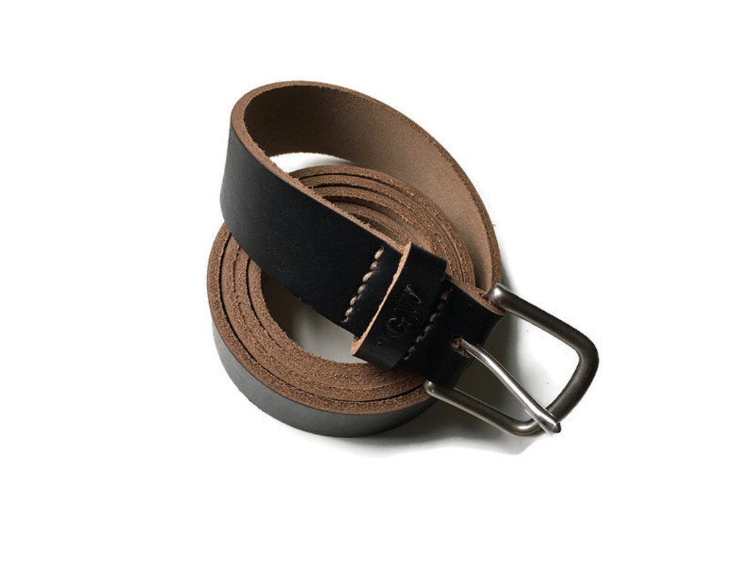 Mens Belt, Leather Belt, Horween Black Belt, Horween Chromexcel Leather ...