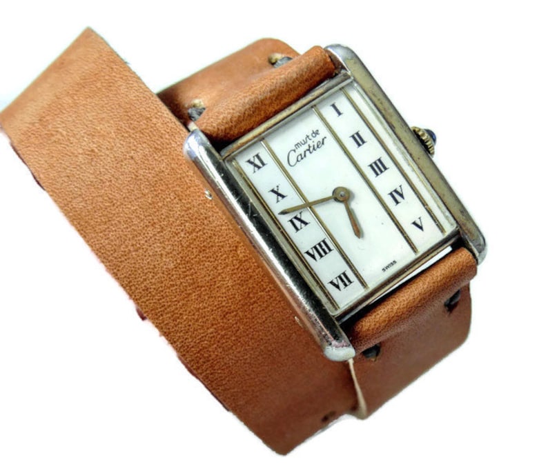 Double Wrap Wristwatch Strap Leather Band Wrist Watch Strap Etsy