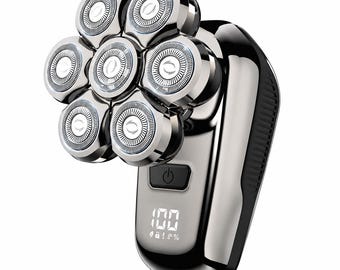 7D Electric Head Shaver for Bald Men: 5-in-1 Grooming Kit, Waterproof Wet/Dry Shave