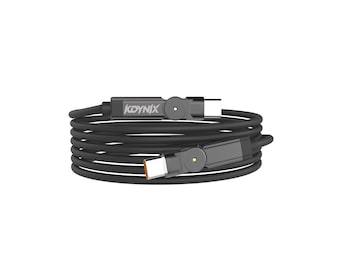 60W Fast Charging USB-C to USB-C Cable, 180 Degree Rotating, Flexible Silicone Type-C Cord