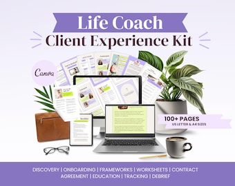 Coaching Client Onboarding Bundle 100+ Done-For-You Canva Templates