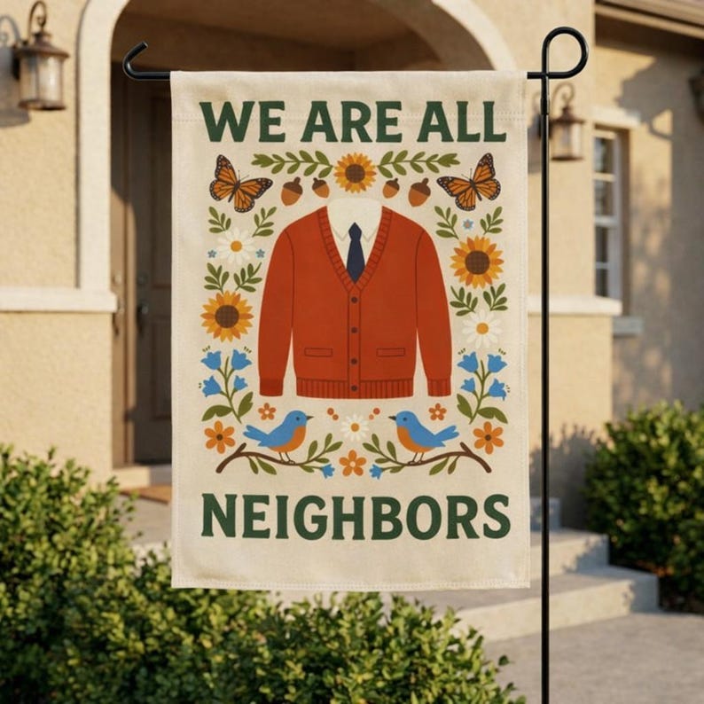 Inclusivity Garden Flag, Welcome Neighborhood Yard Flag, Community Flag Gift, Inclusive Welcome Sign Flag, Garden Welcome Flag