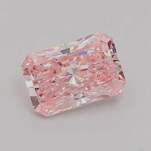 Diamant rose intense fantaisie VS2 de 2,00 carats de taille radiant certifié VS2 cultivé en laboratoire