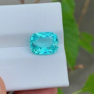 10.33 Ct GIE Certified Paraiba Tourmaline: Natural Blue Cushion Cut Gemstone