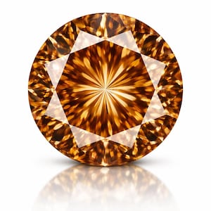 Ronde briljantbruine diamant van 5,00 karaat – warme champagne gloed van elegantie
