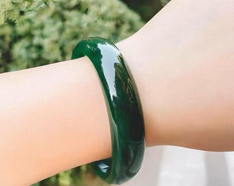 予約済み - 54 mm 翡翠バングル グレードA 翡翠 青緑 4色 (ビルマ翡翠