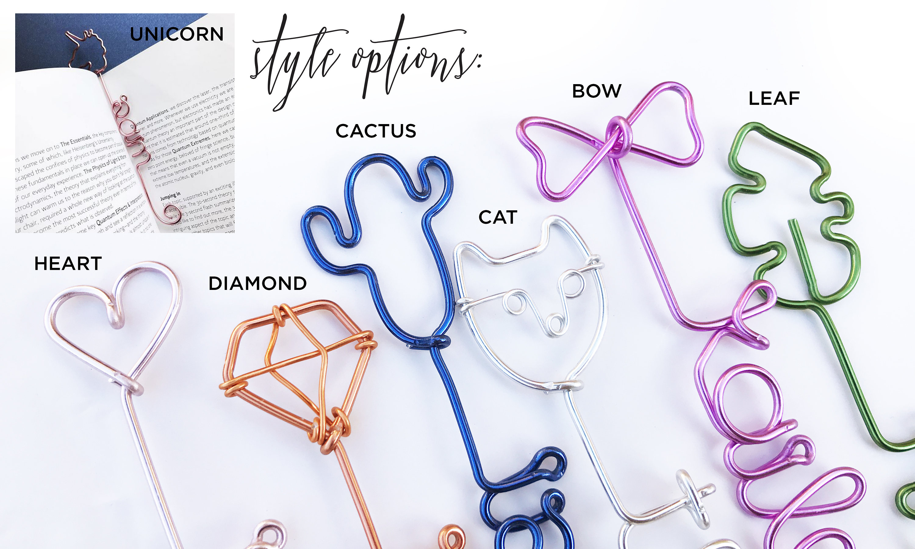 Personalized Bookmark / Wire Bookmark / Book Lover's Gift Etsy