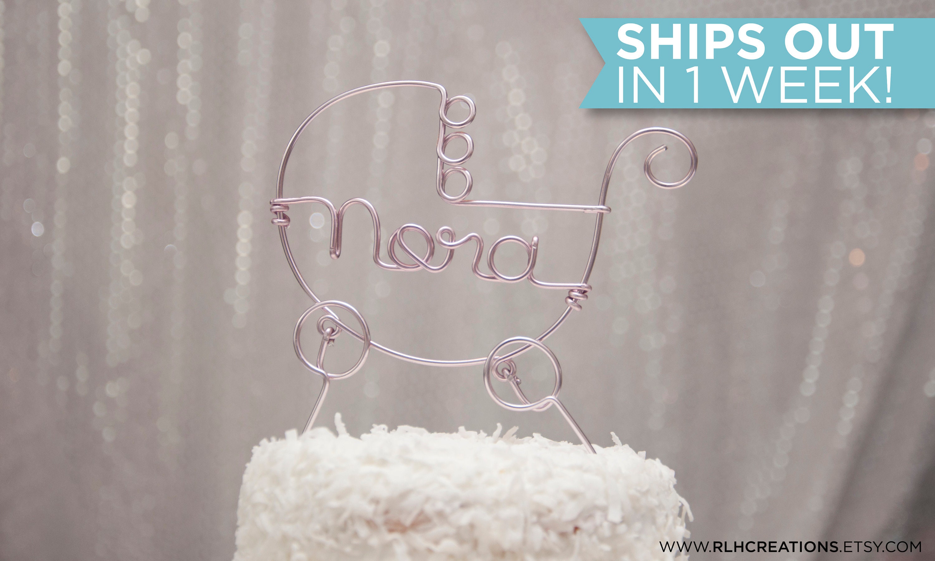 Baby Carriage Cake Topper / Baby Shower Cake Topper / New Baby Etsy