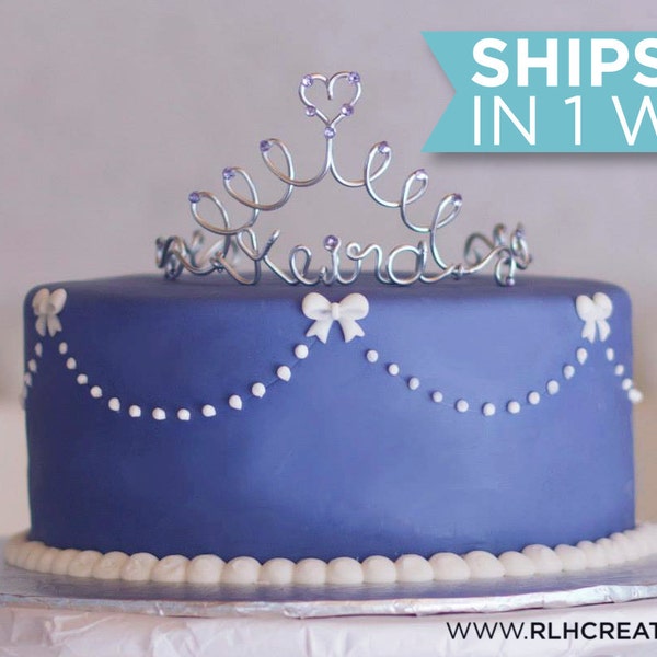 Tiara Cake Toppers Etsy