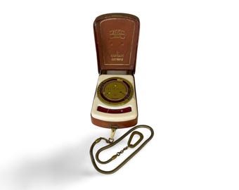 Fotómetro Zeiss Ikon Ikophot vintage (c. 1950-1960): fotómetro fotográfico con cadena