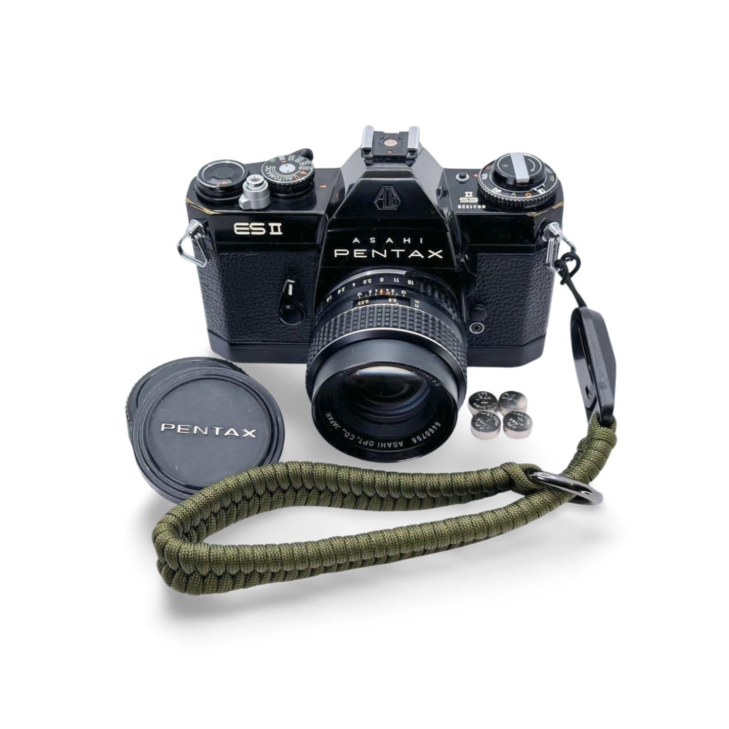 Asahi Pentax ES II – Vintage 35mm Film SLR Camera, Takumar 55mm 