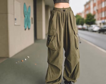 Joggerhose mit Cargo-Tasche: Entspannte Passform für Frauen, verstellbare Taille