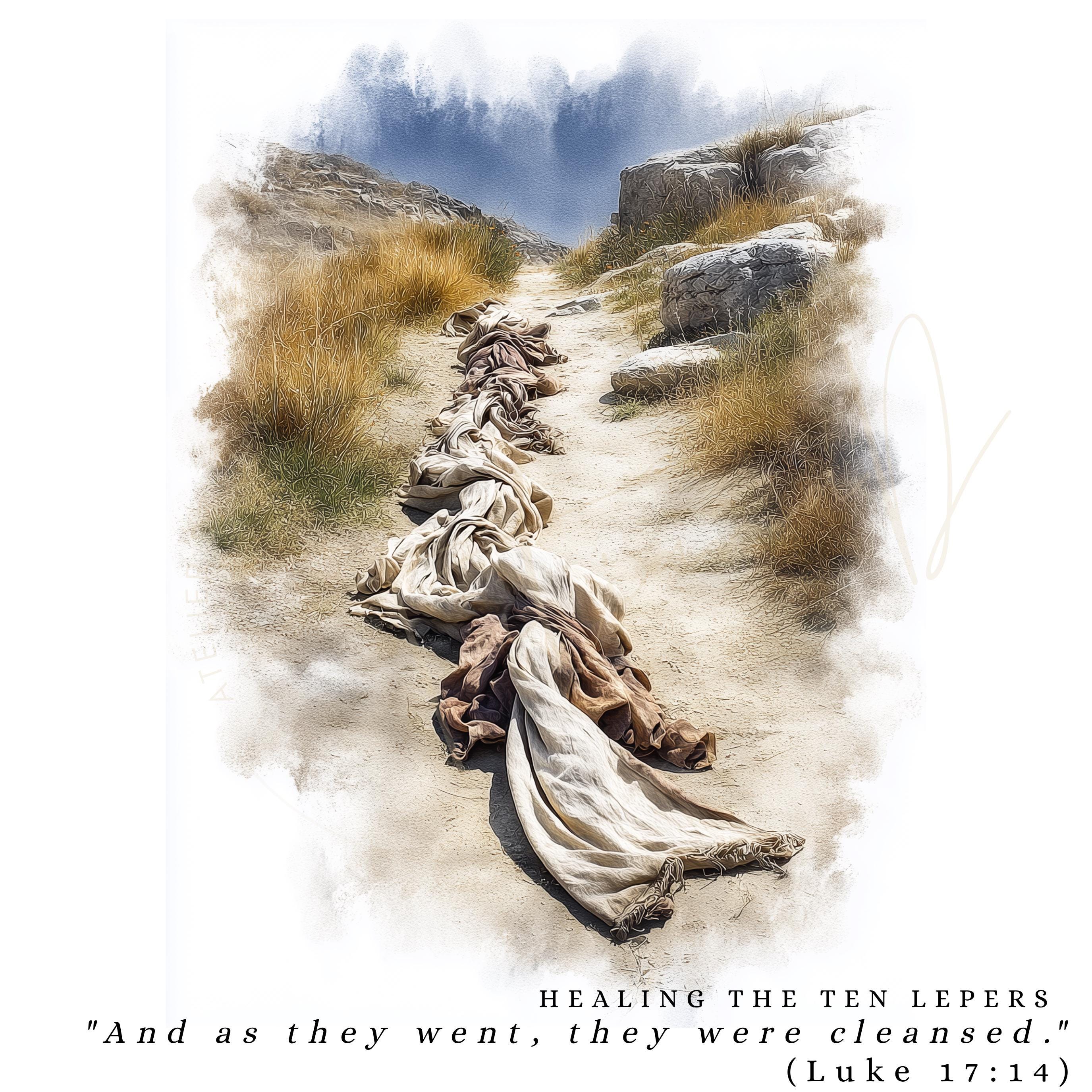 Miracles of Jesus Clipart PNG, Biblical Watercolor Sketch Set ...