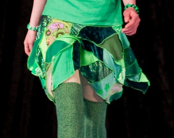 Upcycled Patchwork Pixie Fee Psy Festival Rocker Rock