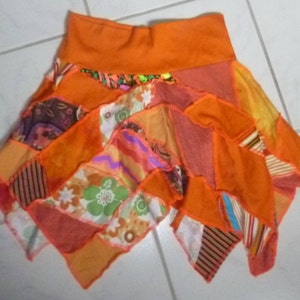 Upcycled patchwork pixie fairy psy festival rocker skirt image 2