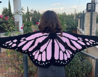Handmade Crochet Butterfly Cardigan Sweater