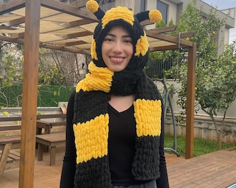 Handmade Fluffy Bumblebee Balaclava Me Before You Valentine Gift