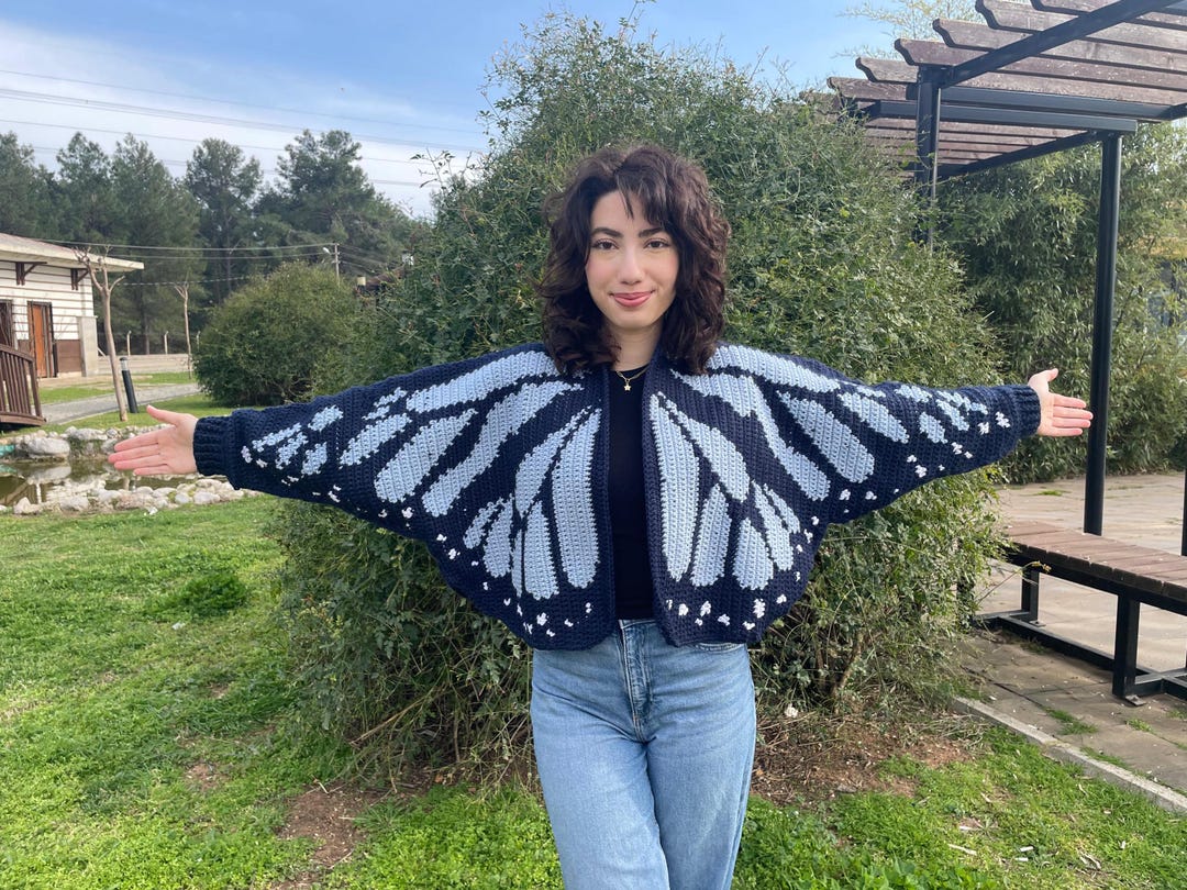 Handmade Knit Butterfly Cardigan Wing Sweater Bolero - Etsy
