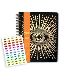 Niet-gedateerde planner en stickers