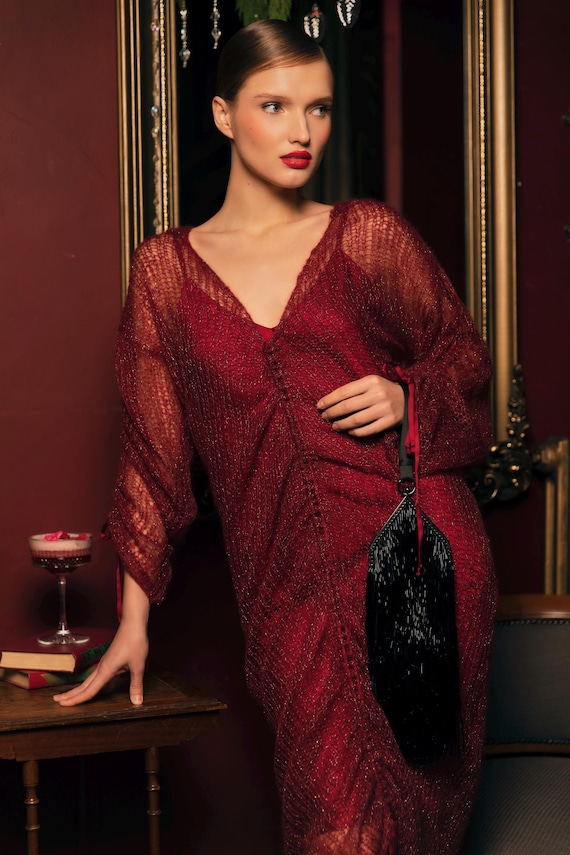 designer burgundy dress Plus Size Burgundy Dress, Women's Plus Size Designer Dresses - See Rose Go 1X / Burgundy
