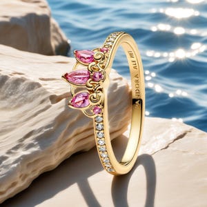 Sterling Silber Pandora Prinzessin Rapunzel Tiara Ring, Hochzeitsgeschenk, populärer Schmuck, Geschenk für Ihren Geliebten