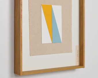 Scandinavian Textile Art – Colorful Geometric Wall Decor – Handmade Fiber Art Piece